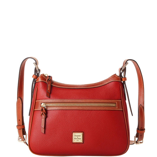 Dooney & Bourke Crossbody Bags for Women, Presley Pebble Grain Leather Crossbody Handbag with Adjustable Shoulder Strap - Red