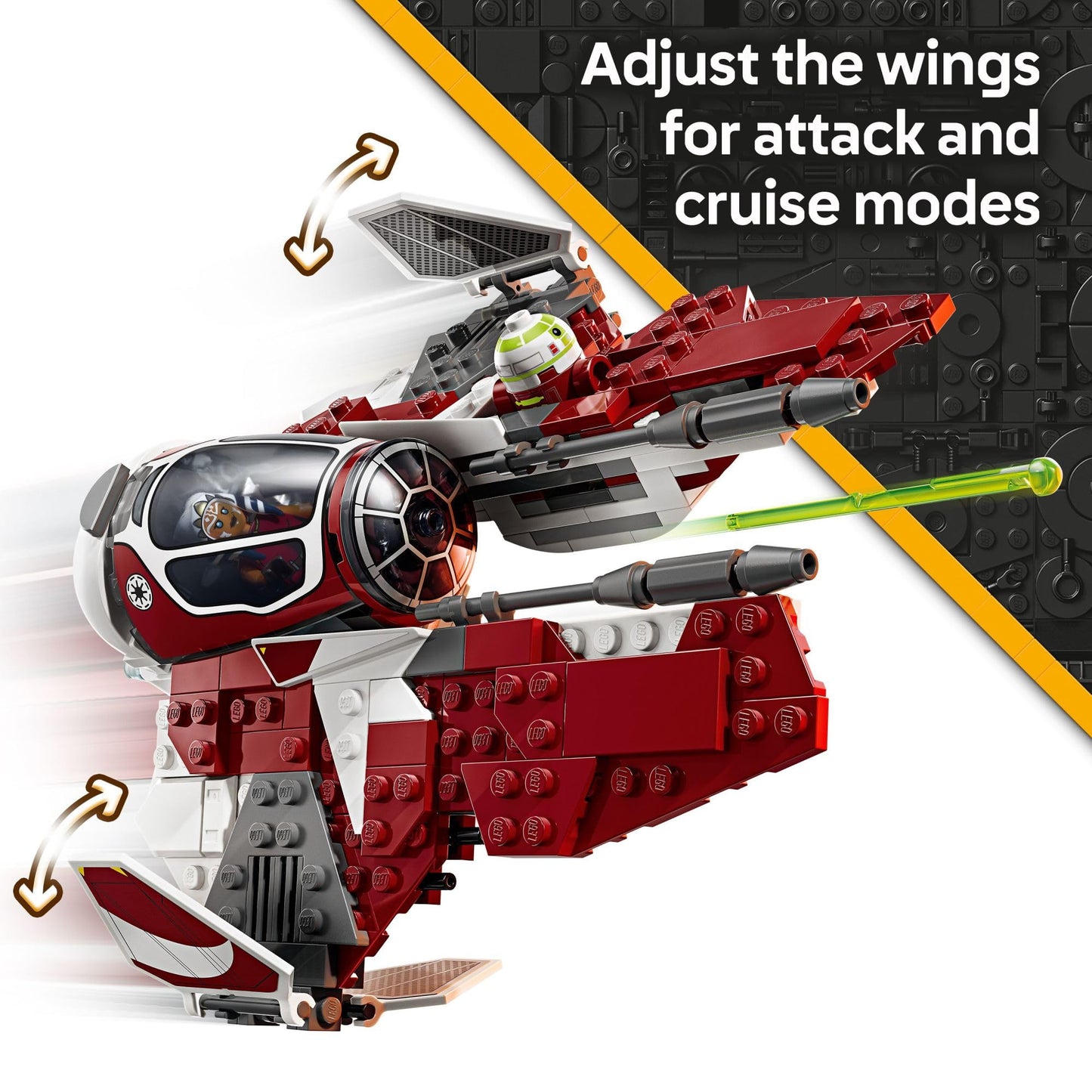 LEGO Star Wars Ahsoka’s Jedi Interceptor 75401, Clone Wars Spaceship Building Toy for Kids Ages 8+, Fun Star Wars Gift for Boys & Girls