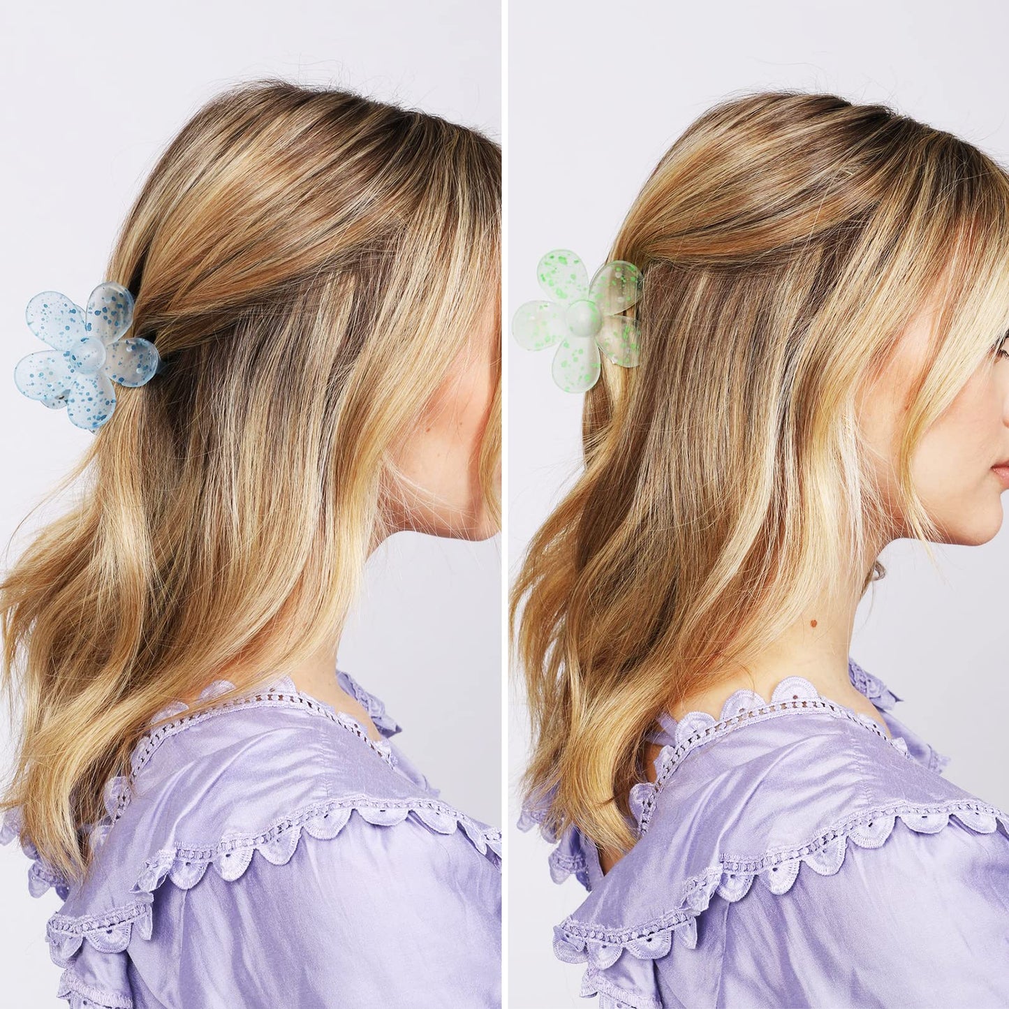 Flower Hair Claw Clips 8PCS Cute Hair Clip Big Daisy Hair Clips Strong Hold Jaw Clip Barrettes Large Hair Clamps Thin Hair Accessories Thick Hair