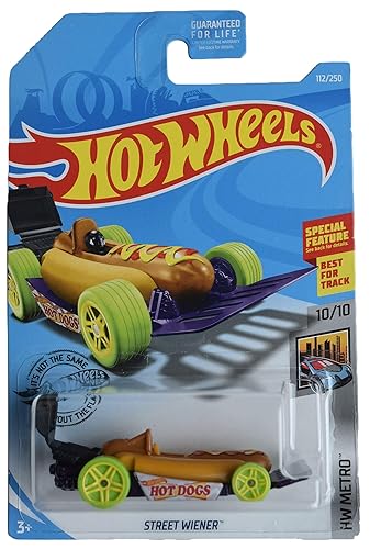 Hot Wheels 2019 HW Metro Street Wiener (Hot Dog Car) 112/250, Brown and Purple