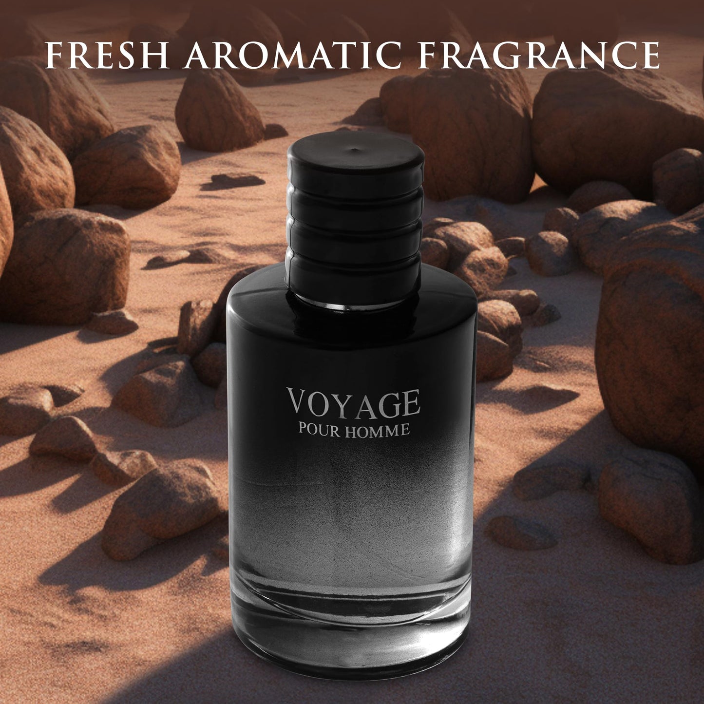 Voyage for Men Eau De Parfum - Sophisticated Male Fragrance Composition of bergamot, Pepper, Lavender, Star Anise & Nutmeg - Base of Peppery & Vanilla
