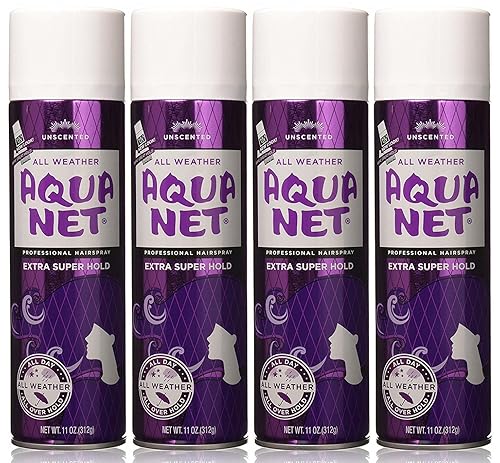 Aqua Net Extra Super Hold Professional Hair Spray Unscented 11 oz (Pack of 4)