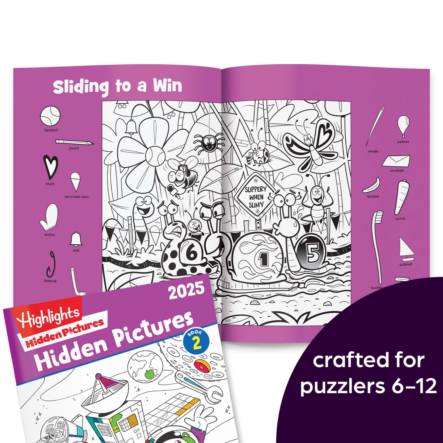 Highlights Hidden Pictures 2025 – 4-Book Activity Set for Kids Ages 6+, Travel-Friendly Seek & Find with Coloring Fun, Screen-Free Play