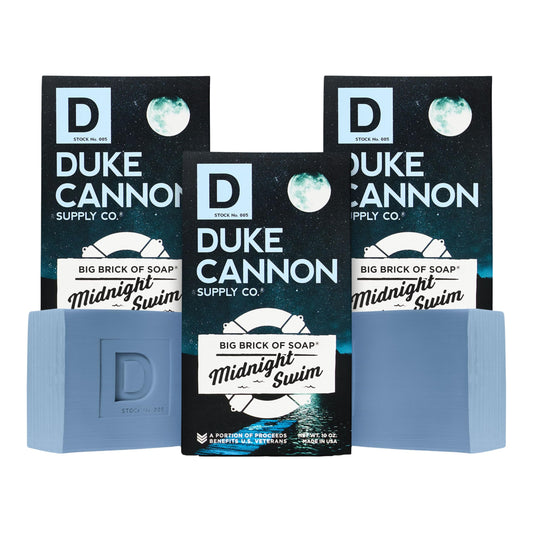 Duke Cannon Supply Co. Big Brick of Soap for Men - Midnight Swim Fresh Water Scent, Extra Large 10 oz Bars, 3-Pack Beauty & Personal Care Duke Cannon Supply Co.