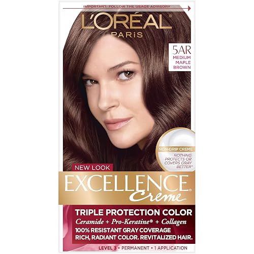 L’Oreal ParisExcellence Creme - 5AR Velvet Brown (Medium Maple Brown) 1 Each (Pack of 2)
