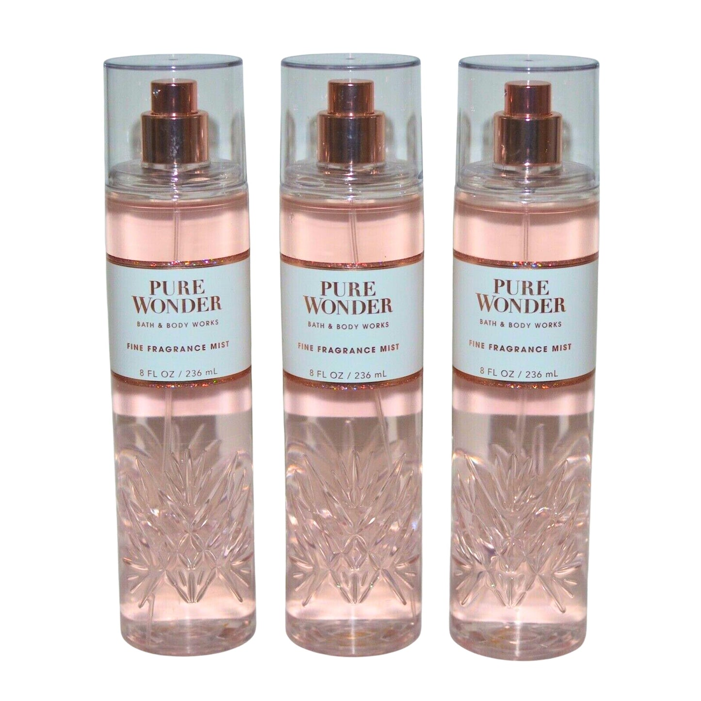 Bath & Body Works Fragrance Mist 3-Pack 8oz Each (Pure Wonder)