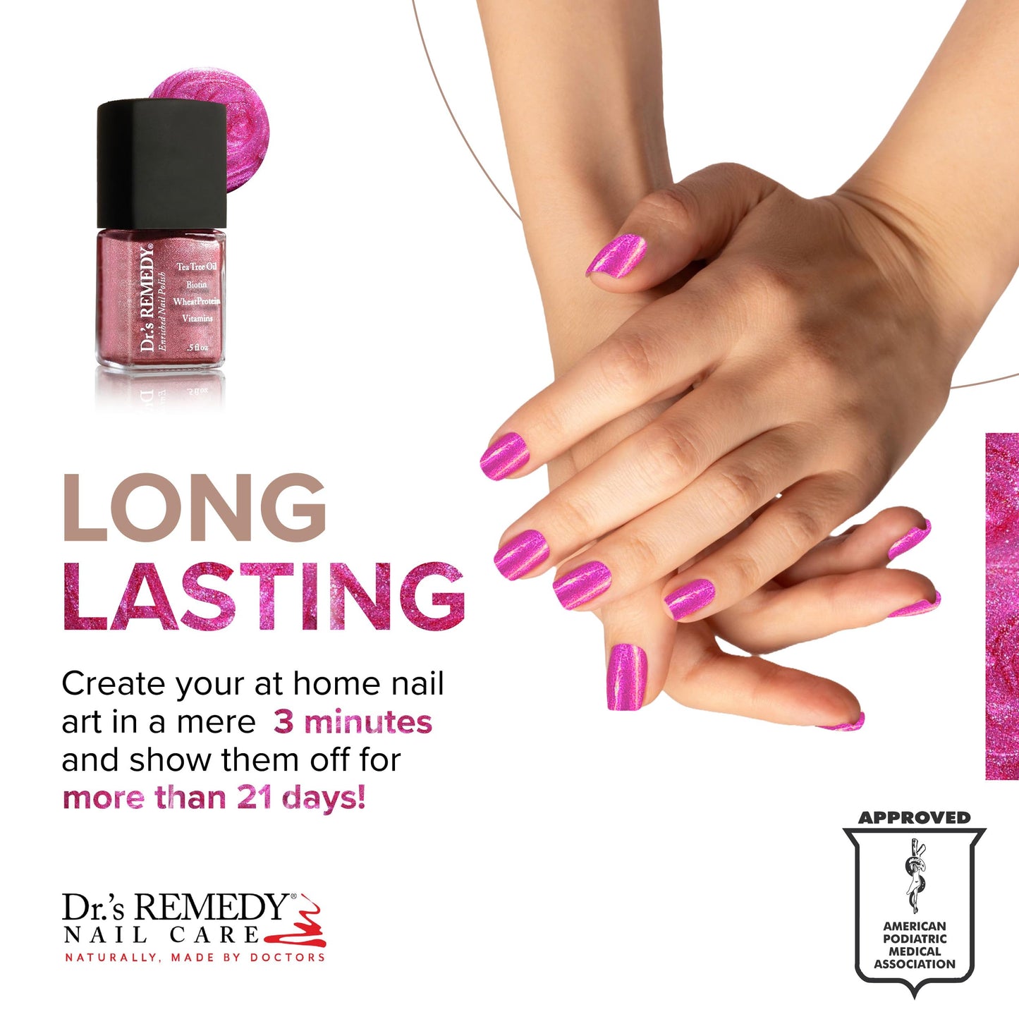 Dr’s Remedy Enriched Nail Polish: Non Toxic, All Natural, and Organic - Doctor Formulated: Strengthens, Restores, Heals, and Protects '24-Free'