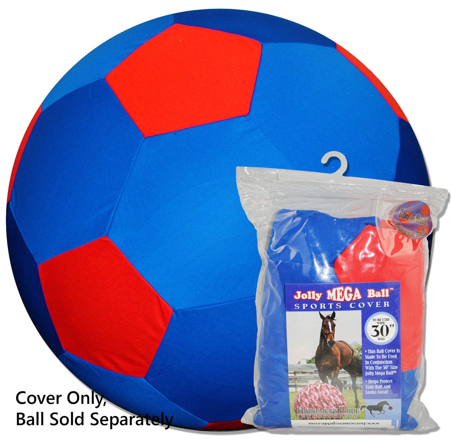Horsemen's Pride Mega Soccer Ball Blue Cover,30-Inch