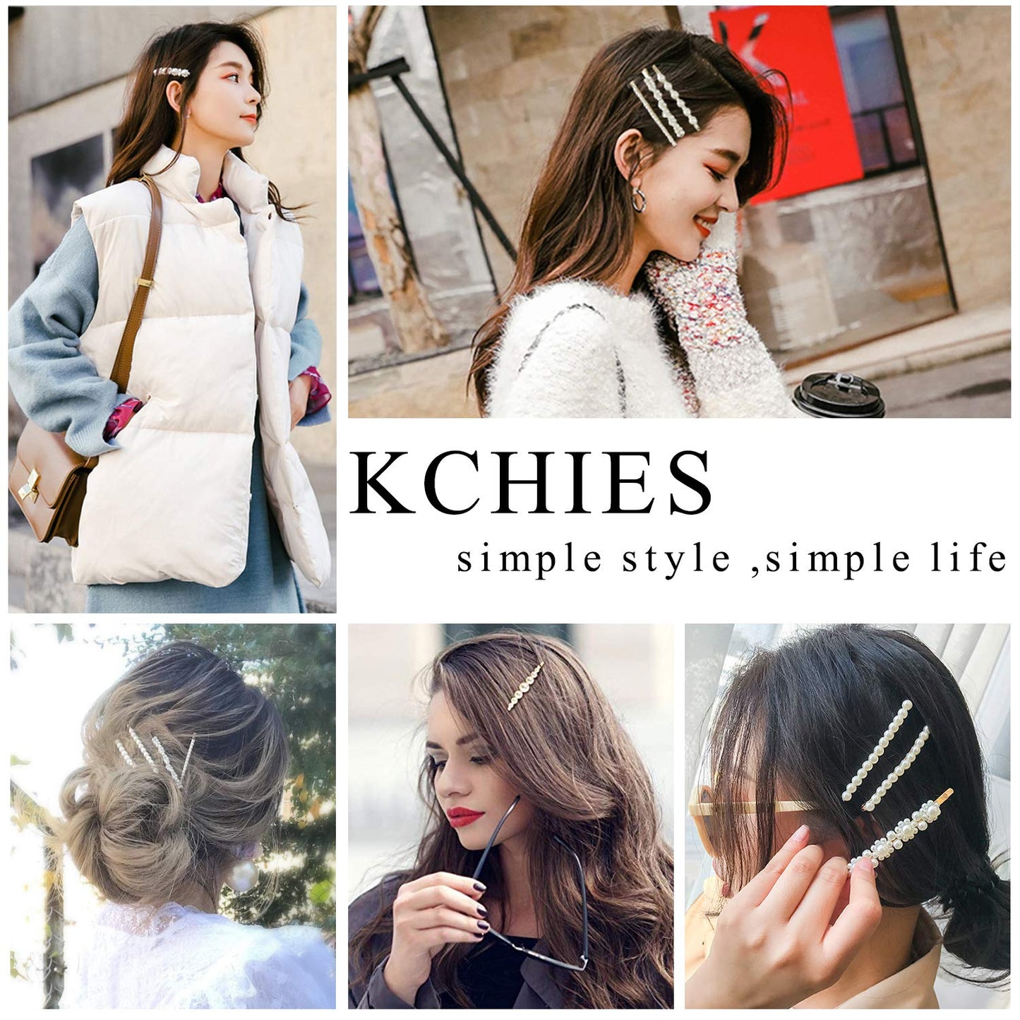 Gold pearl bobby pins Women Girls Valentines Mother’s Day Hair Clip Barrettes Decorative accessories Bridal Wedding Birthday Prom Xmas holiday Party