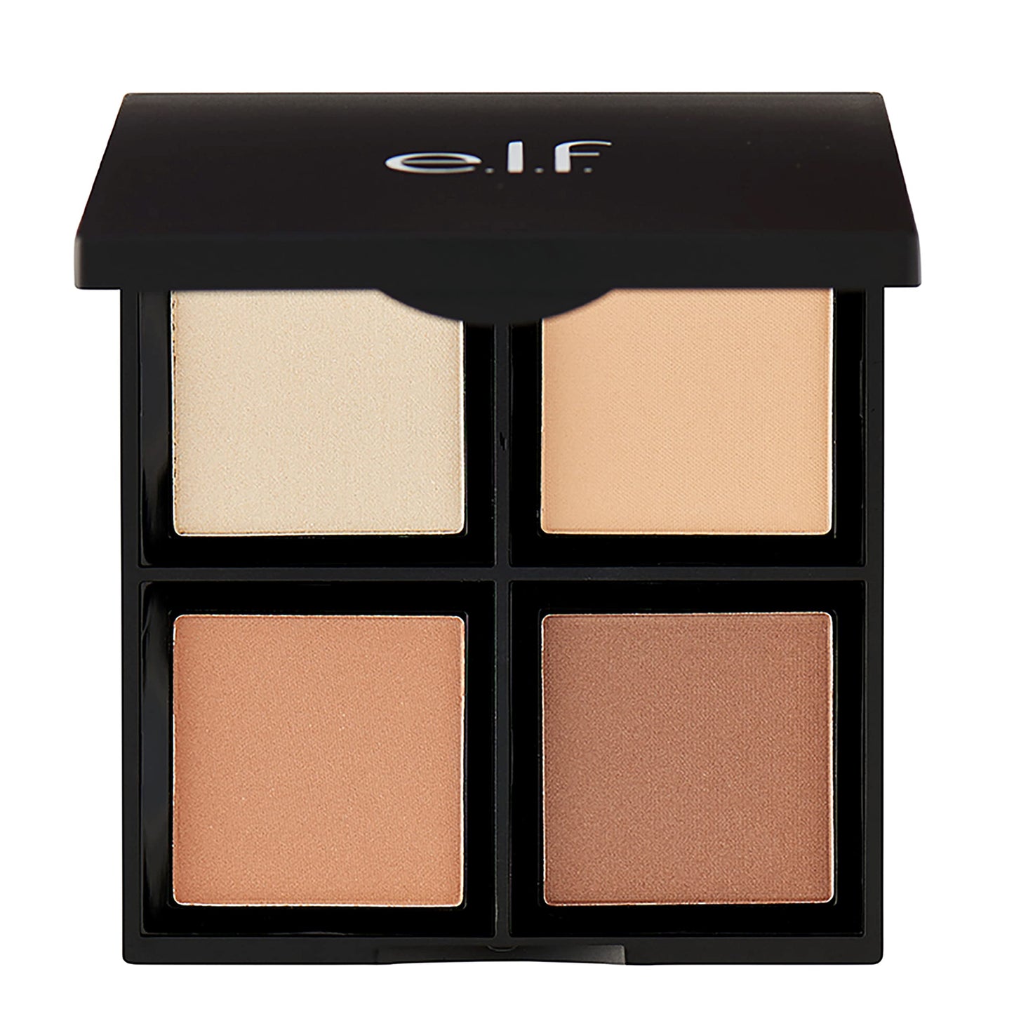 e.l.f. Contour Palette, Customizable, Easy to Apply, Sculpts, Brightens, Dark/Deep, Infused with Vitamin E, All-Day Wear, 0.56 Oz, 4 Shades