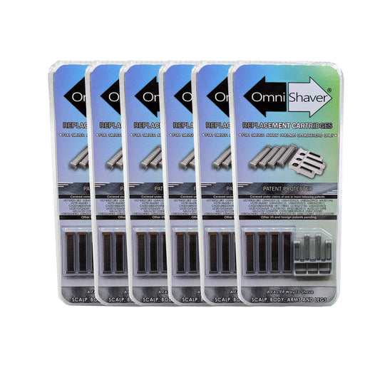 6 Pack Premium Omnishaver Replacement Cartridge Refill Kit with One Blade Removal Tool - An Alternative to Disposable, Self Cleans & Strops During Use Beauty and Personal Care OmniShaver