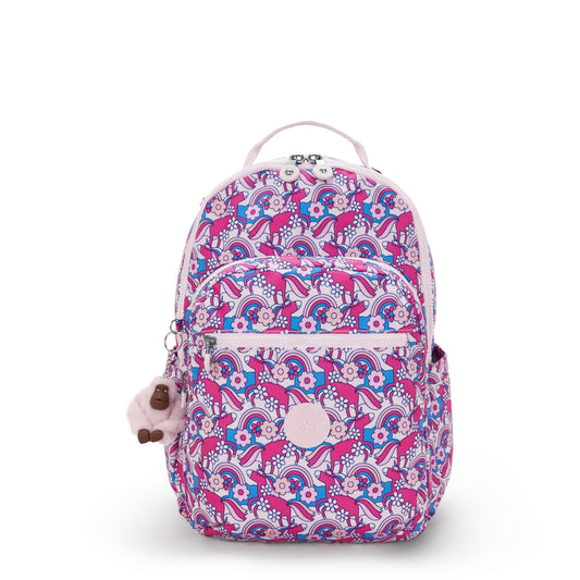 Kipling Women's Seoul Prt 15" Laptop Backpack, Durable, Roomy with Padded Shoulder Straps, Built-In Protective Sleeve