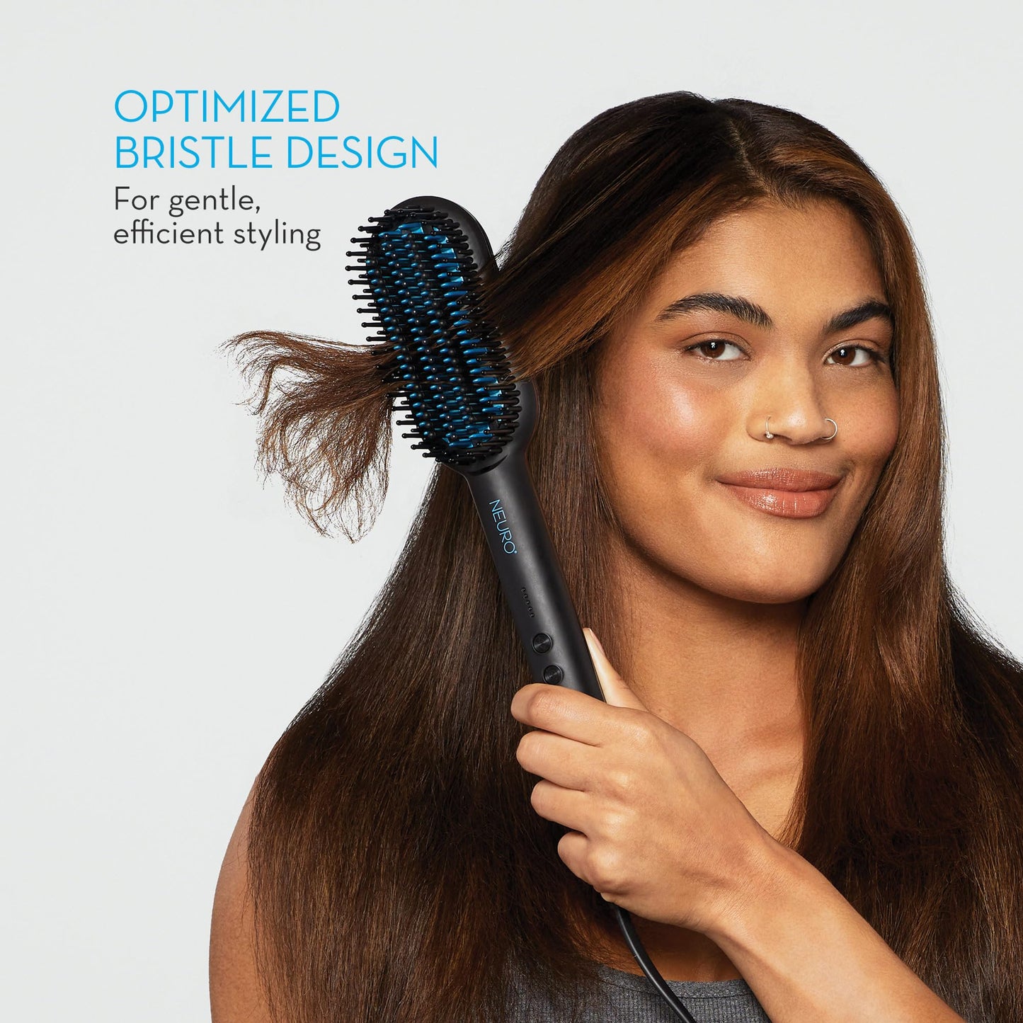 Neuro by Paul Mitchell Sleek Smoothing Hot Brush, Multiple Heat Settings for One-Step Detangling + Straightening