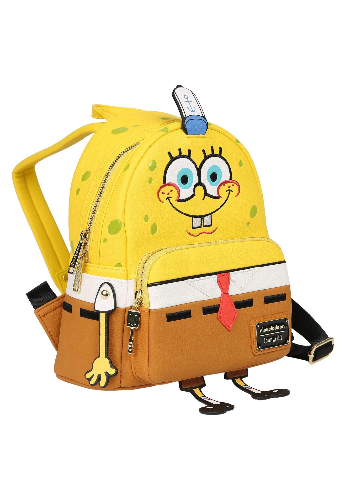 Loungefly SpongeBob SquarePants Faux Leather Womens Double Strap Shoulder Bag Purse