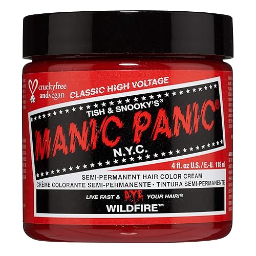 MANIC PANIC Classic Wildfire Semi Permanent Hair Color - Hot Reddish Orange Hair Dye for Women & Men That Lasts 4-6 Weeks - Vegan, Ammonia