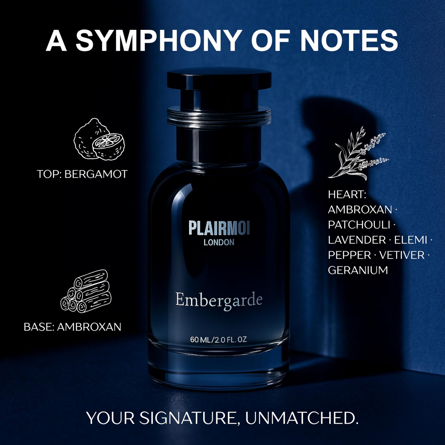 PLAIRMOI Men’s Pheromone Cologne - Long-Lasting Masculine Scent for Confidence & Attraction - Magnetic Fragrance for Dates, Work & Everyday Wear, 2.02 Beauty & Personal Care PLAIRMOI