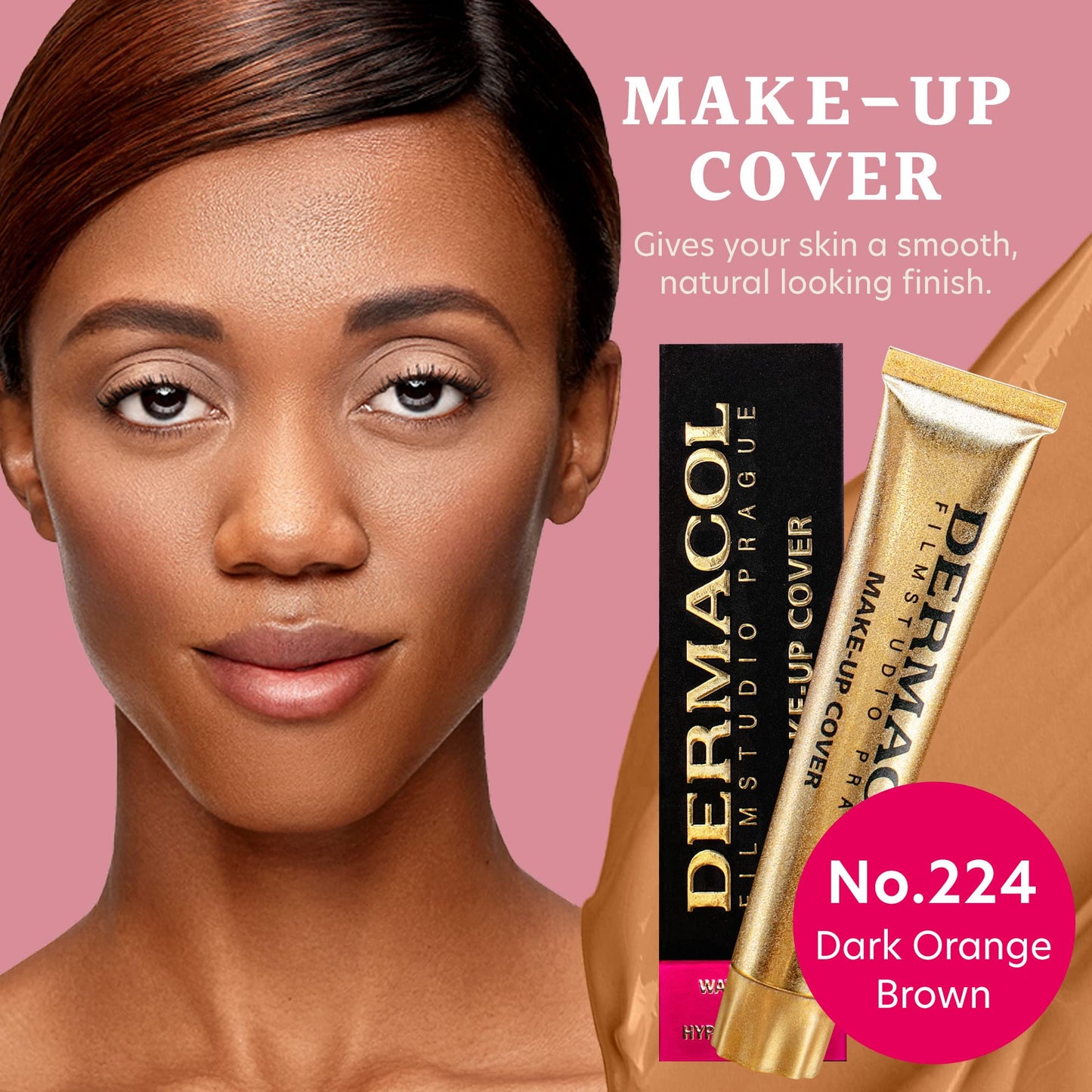 Dermacol - Full Coverage Matte Foundation with SPF 30, Waterproof Foundation for Oily Skin, Acne, & Under Eye Bags, Long-Lasting Makeup, 30g - Shade