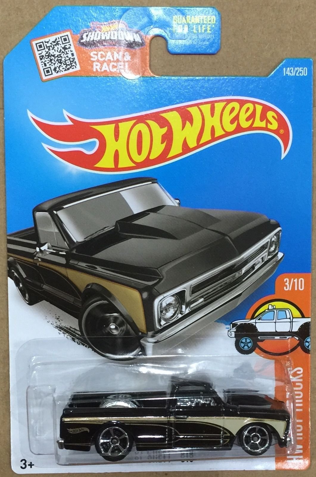 Hot Wheels, 2016 HW Hot Trucks, '67 Chevy C10 [Black] Die-Cast Vehicle #143/250