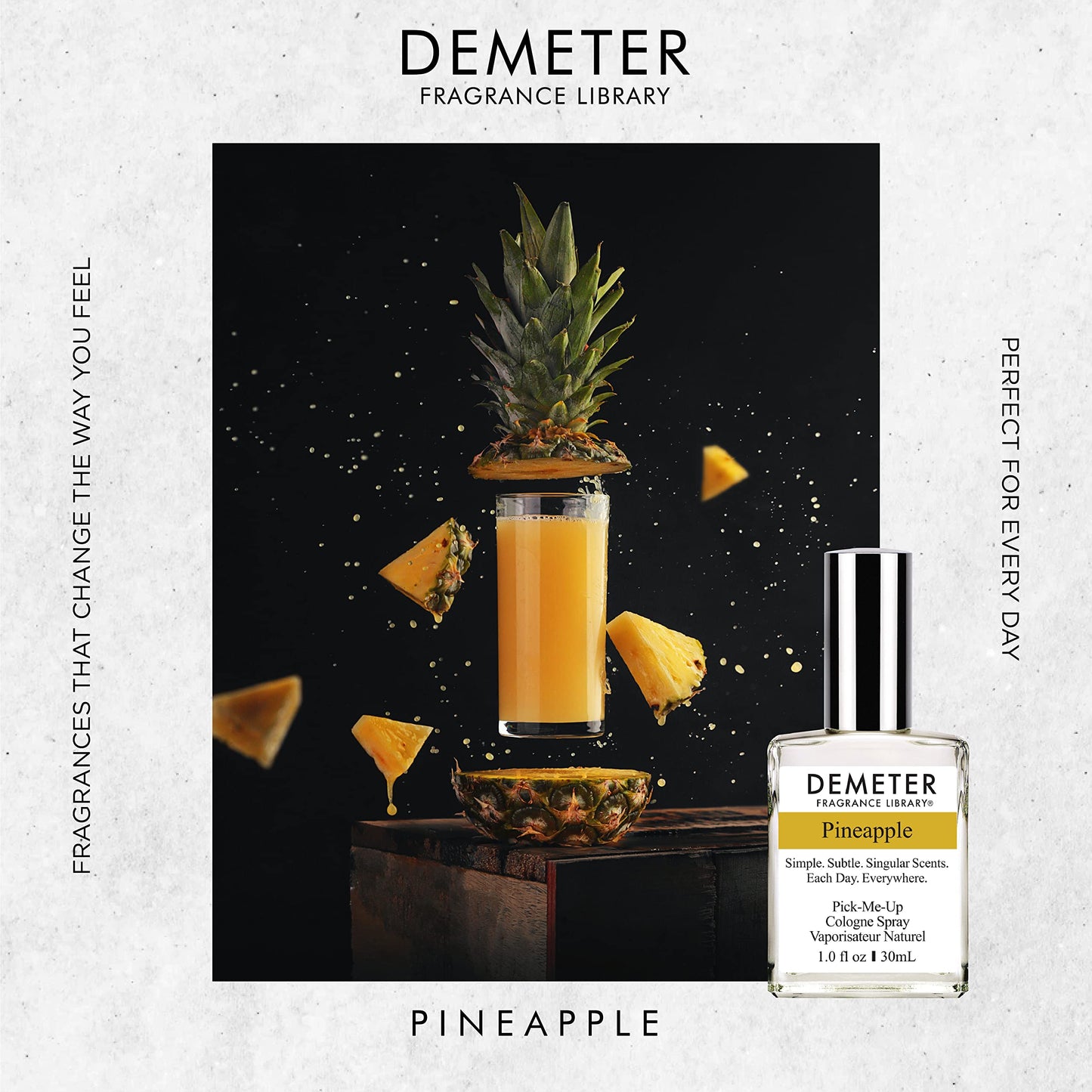 DEMETER Natural Perfume Spray Cologne for Women, Pineapple, 1 oz