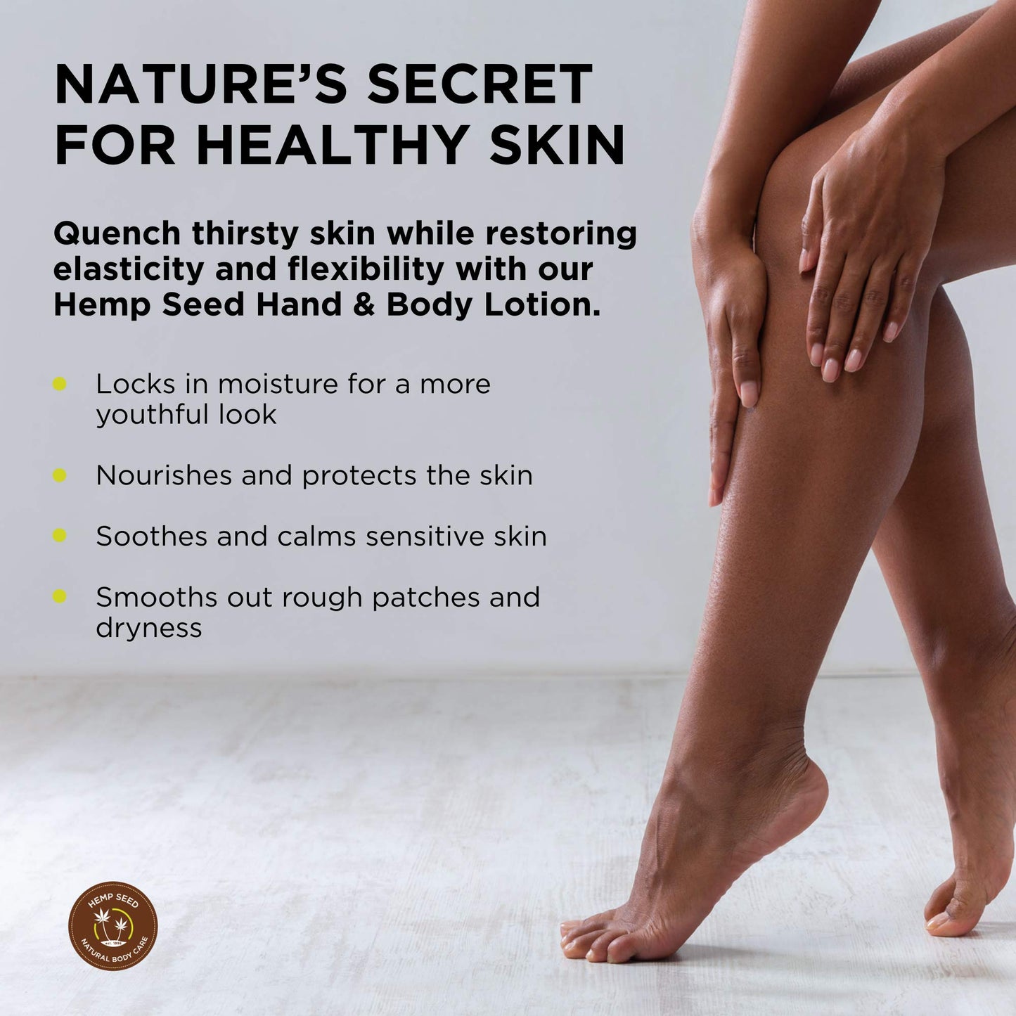 Hemp Seed Hand & Body Lotion, Nag Champa Scent - 7 Fl Oz - Soothe Dry Skin - Argan Oil, Hemp Seed Oil - Light, Non-Greasy Formula - Vegan & Cruelty