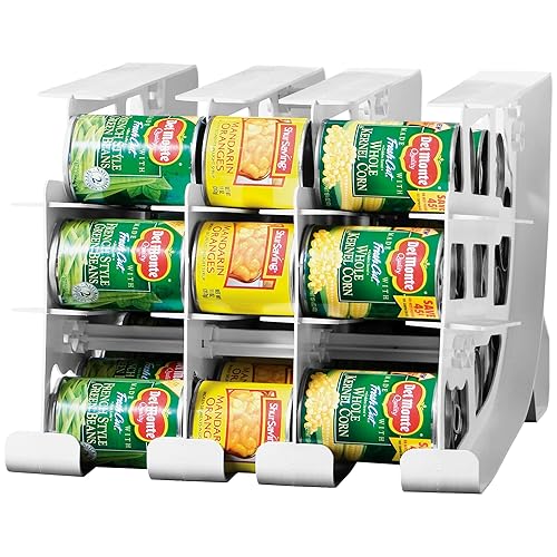 FIFO Pantry Storage Organizer Dispenser Rack for Canned Goods/Drinks, 54-Can Capacity