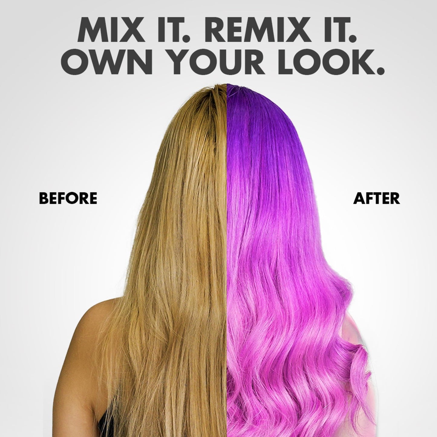 got2b Color Remix Semi-Permanent Hair Color, Purple Punch 094, Customizable Temporary Hair Dye to Create A Vibrant or Pastel Shade, Easy At-Home