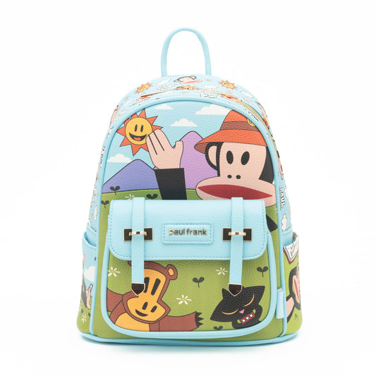 Wondapop - Paul Frank 11"" Vegan Leather Fashion Mini Backpack, Blue