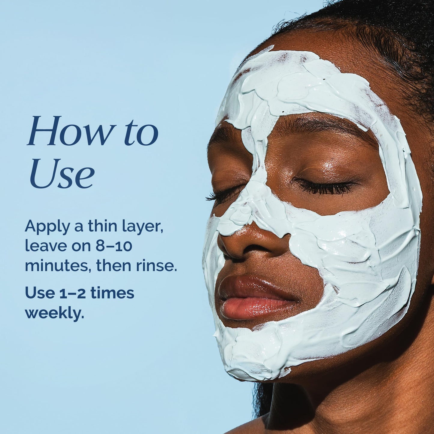 Deep Pore Exfoliating Face Mask with Blue Sea Kale Grapefruit - for Blackheads, Dead Skin Removal, Clarifying & Hydrating - Vegan & Clean Skincare