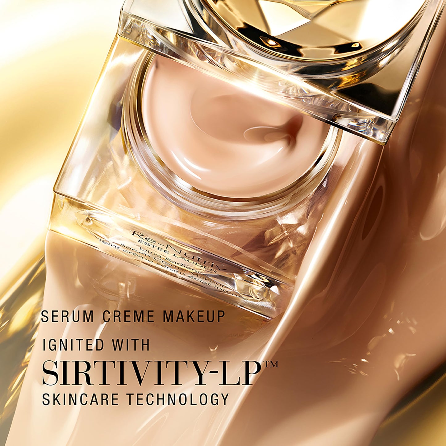 Estée Lauder Re-Nutriv Ultra Radiance Serum Creme Makeup | Luxury Foundation with Hyaluronic Acid | 12-Hour Wear & Hydration, 4N1 Shell Beige, 1 Fl Oz