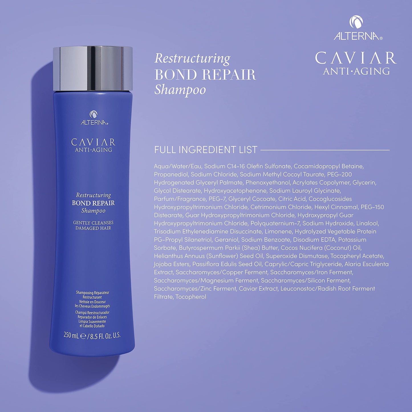 Alterna Caviar Anti-Aging Restructuring Bond Repair Shampoo/ Conditoner Set, 8.5 Fl Oz (Pack of 2)