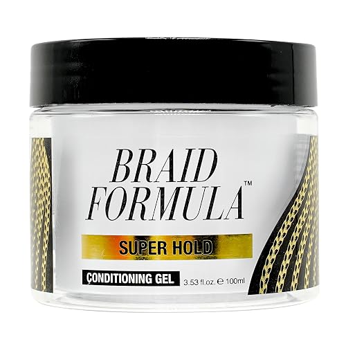 EBIN NEW YORK Braid Formula Conditioning Gel, Super Hold, 3.53 Oz | Great for Braiding, Twisting, Edges, No Residue, No Flaking, Strong Hold, High