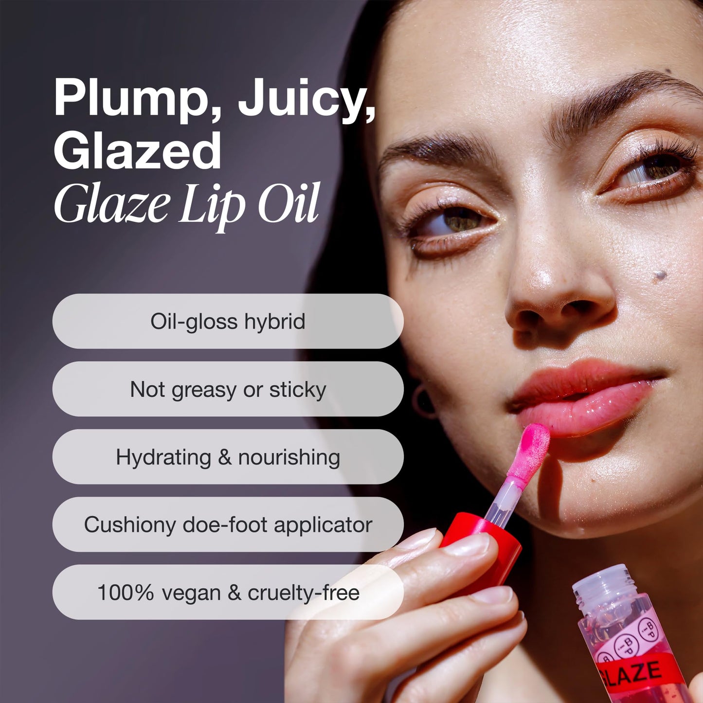 INNBEAUTY Project Iconic Lips Glaze Duo, Hydrating Vegan Lip Oil Gloss Hybrid, x2 0.2 OZ
