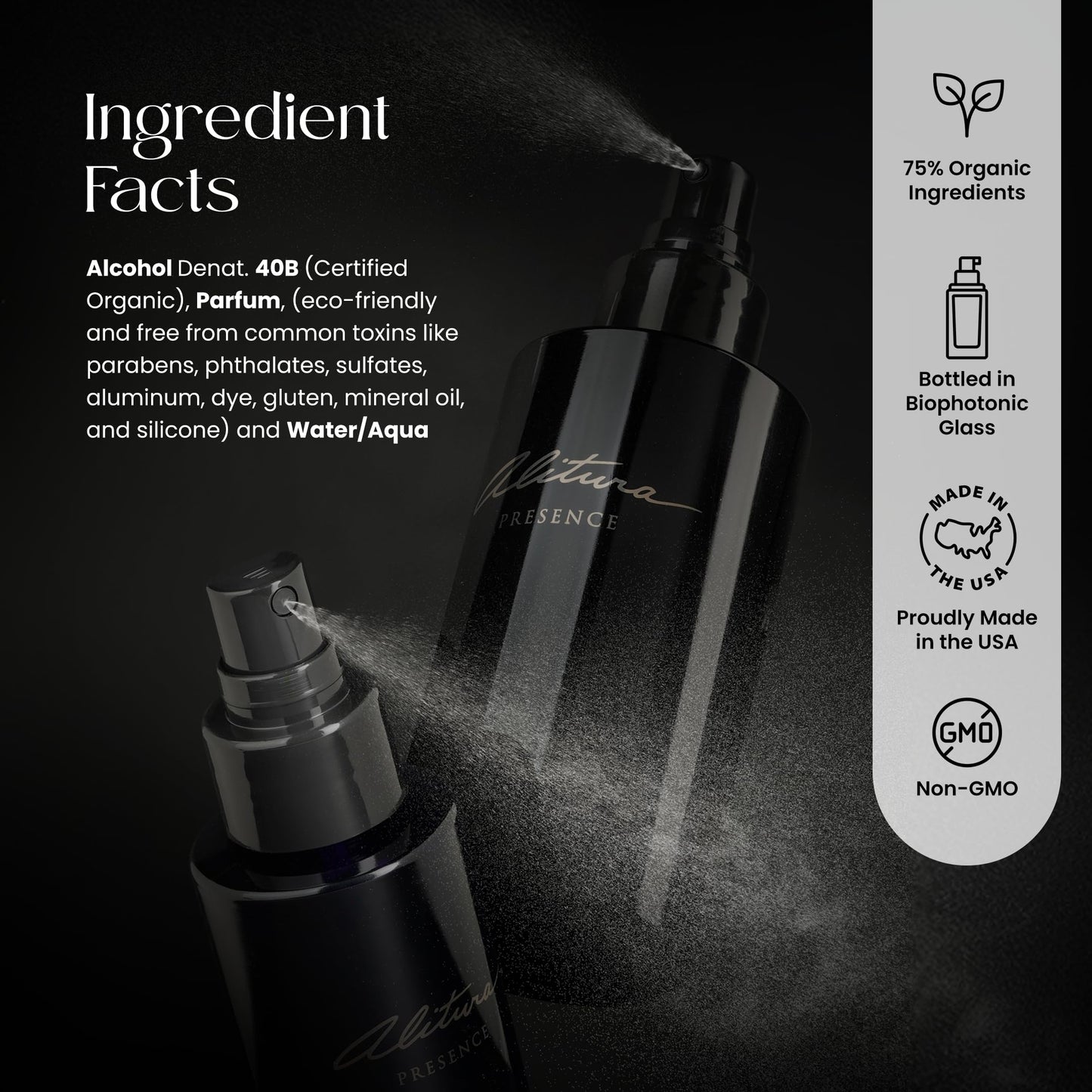 Alitura Presence Natural Fragrance - Clean, Unisex Perfume for Men and Women with Sandalwood, Cardamom & Ylang Ylang - Non-Toxic, Vegan, Long-Lasting