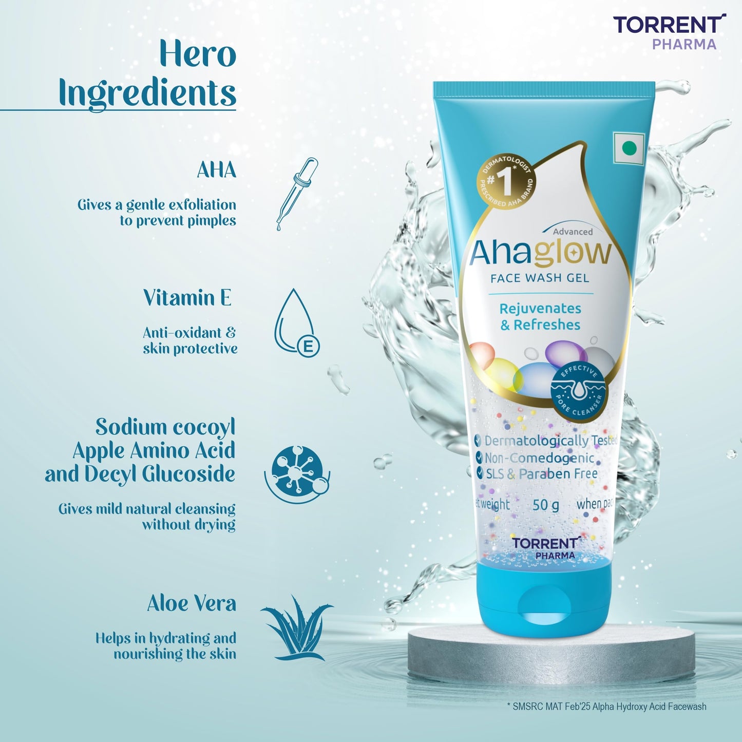 AHAGLOW FACE WASH 50GM
