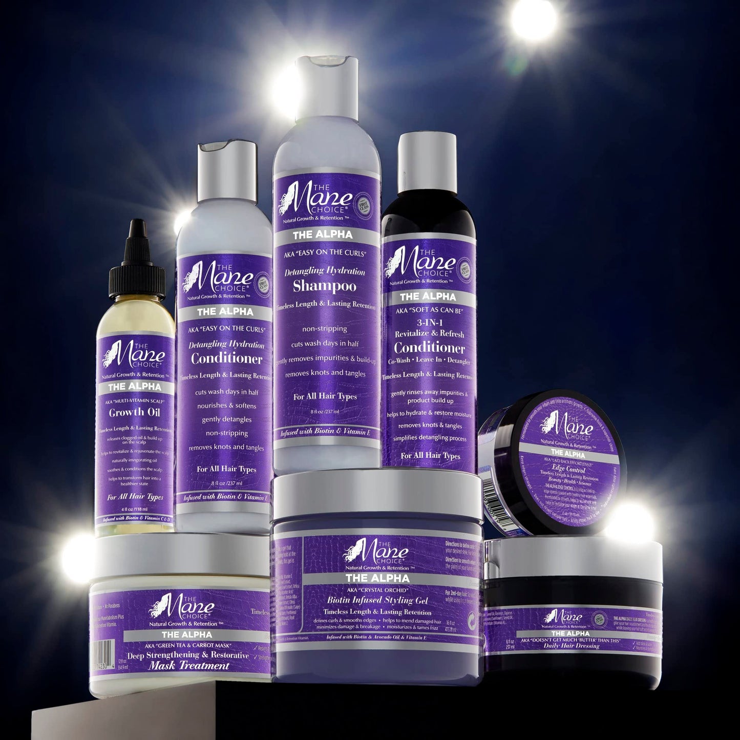 The Mane Choice The Alpha Edge Control for Coily, Wavy & Curly Hair, 2 oz