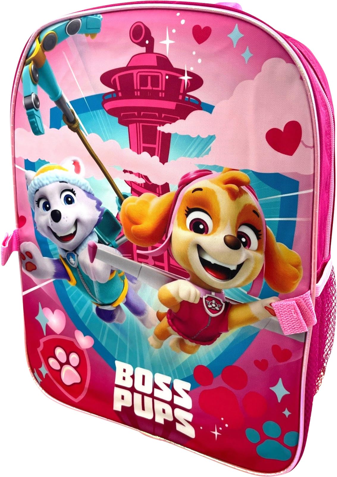 Group Ruz Nickelodeon Girl Paw Patrol 16" Backpack With Detachable Matching Lunch Box (Pink-Pink)