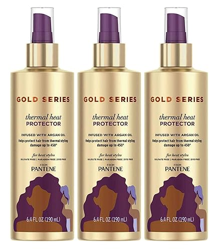 Pantene Gold Series Thermal Heat Protector 6.4 Ounce Pump (Pack of 3)