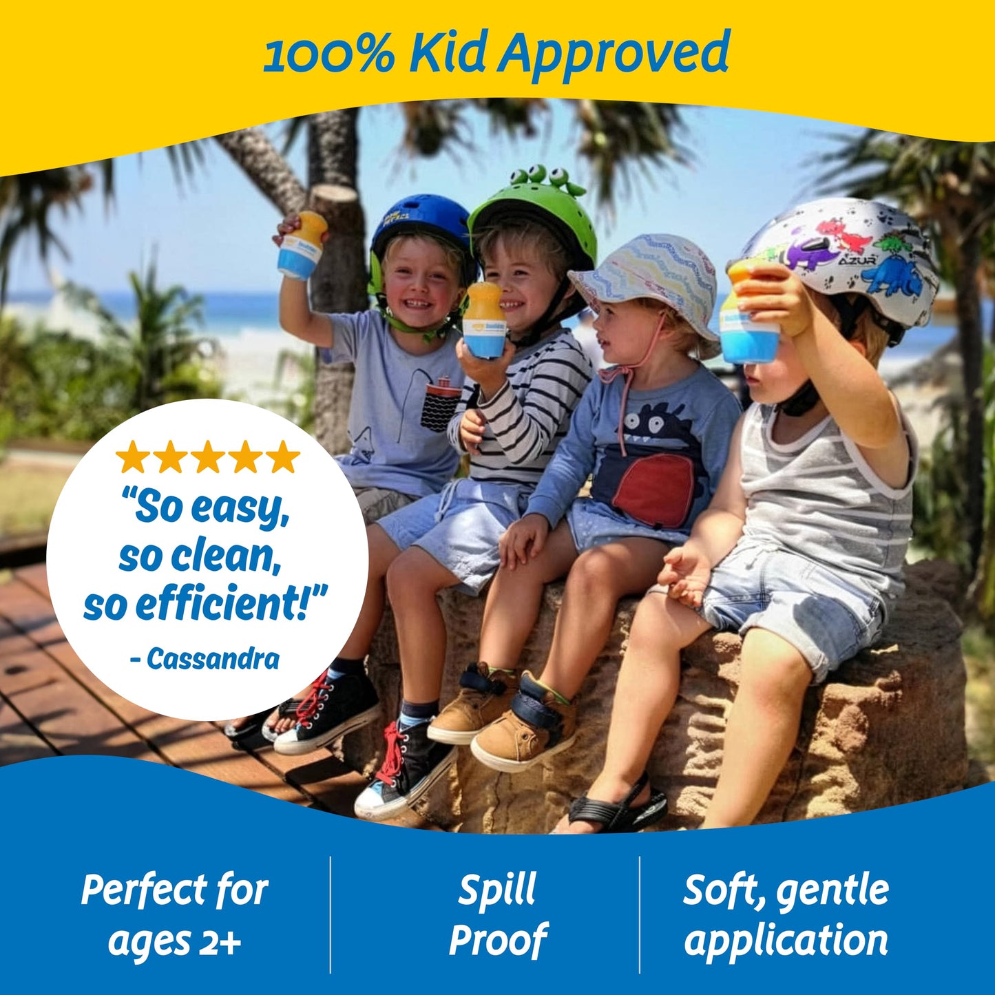 Solar Buddies Sunscreen Applicator - Blue & Pink Duo - BPA-Free Refillable Roll-on Sponge for Sunscreens & Lotions - For Kids, Adults & Families Beauty and Personal Care Solar Buddies