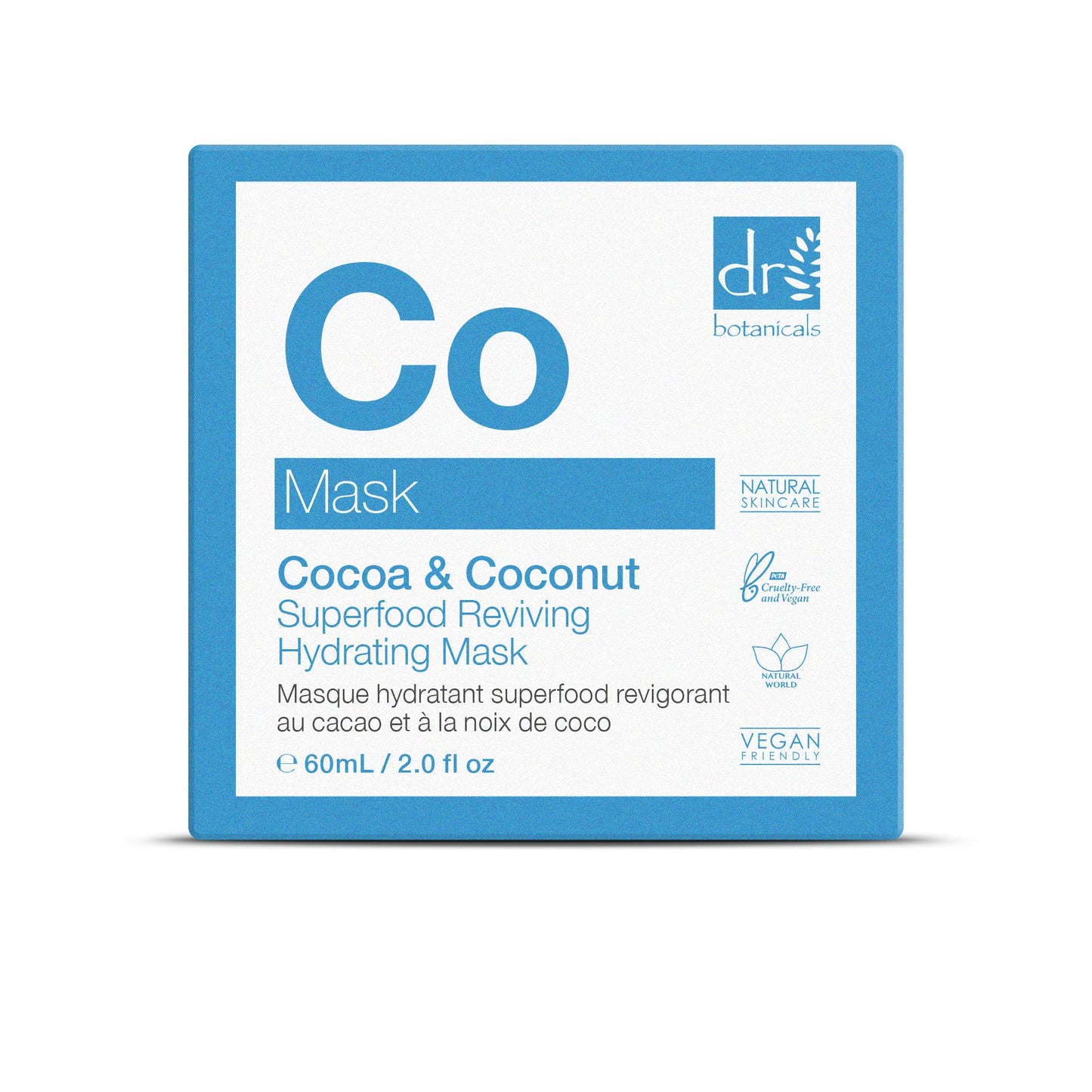 Dr Botanicals Natural Skincare Cocoa & Coconut Superfood Reviving Hydrating Mask 60ml/2.02 Fl Oz
