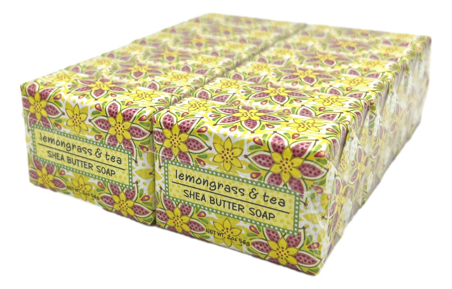 Greenwich Bay Trading Co., Lemongrass and Tea Shea Butter Soap, Set of 12 Bars, 2 Ounces Each