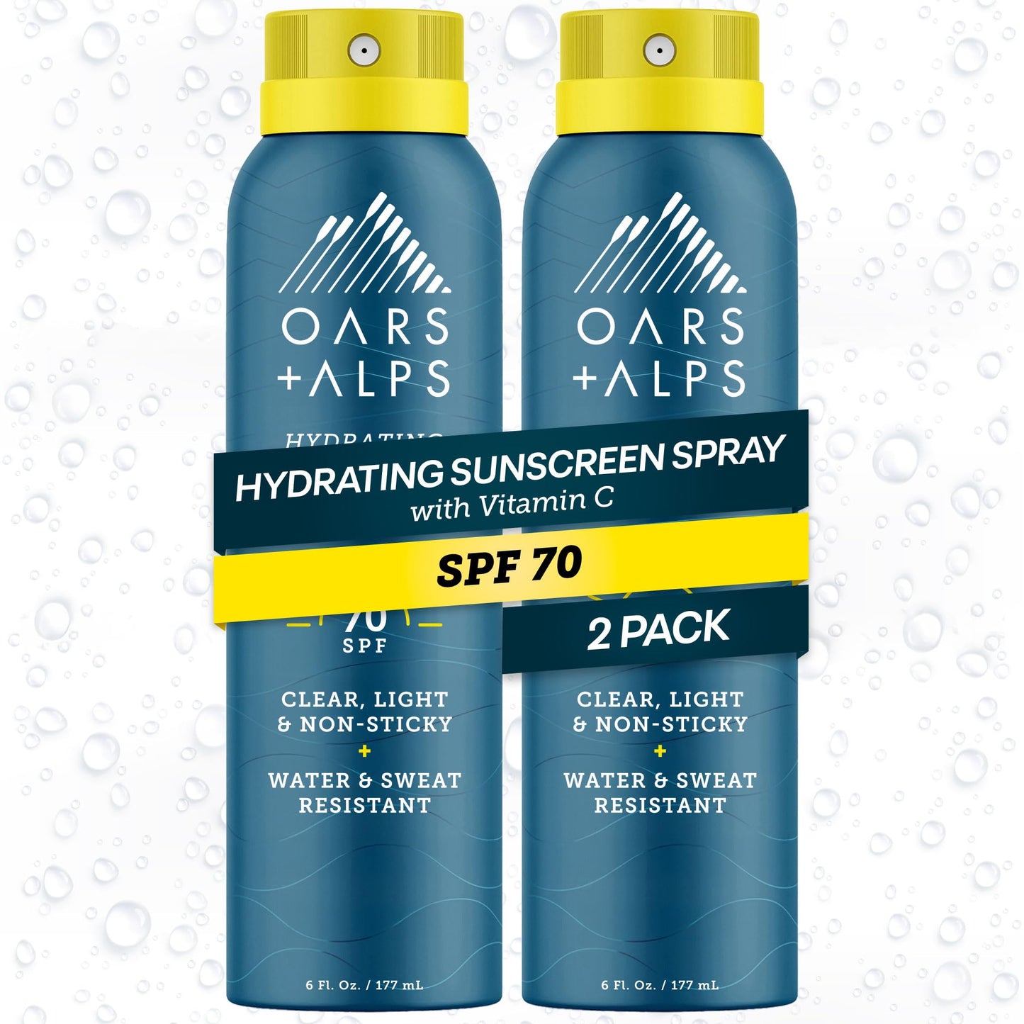 Oars + Alps SPF 70 Face & Body Broad Spectrum Sunscreen Spray | Fast-Absorbing, Lightweight, Non-Greasy, Hawaii Reef Act 104 Compliant Beauty and Personal Care Oars + Alps Default Title