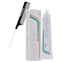 Tocco Magico Color-Ton Alle Erbe Permanent Hair Color Cream (w/Sleek Steel Pin Rat Tail Comb) Haircolor Dye Creme (5N / 5.0 - LIGHT CHESTNUT)