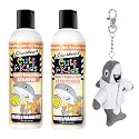 Sharkey's Vanilla Scented Kids Shampoo and Conditioner with Baby Shark Plush Backpack Clip or Lunchbox Clip - Sulfate Free and Paraben Free!