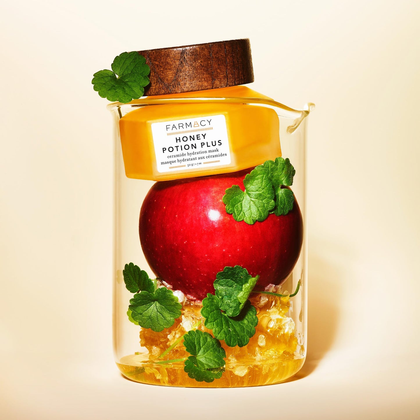 Farmacy Hydrating Face Mask - Honey Potion Plus Nourishing Skincare Facial Mask with Niacinamide, Ceramides + Pro-Vitamin B5 to Protect + Replenish