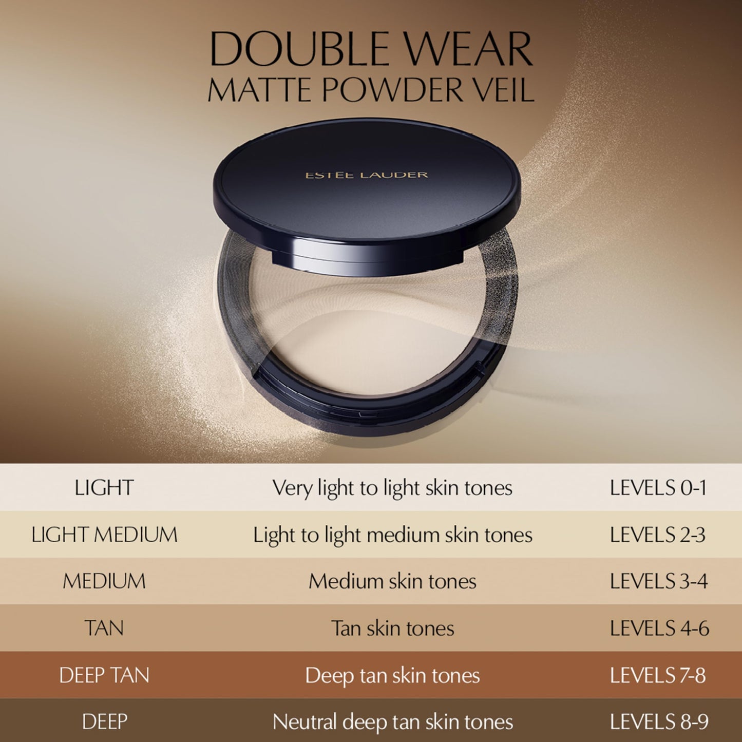 Estée Lauder Double Wear Stay-in-Place Matte Setting Powder Veil | Pressed Setting Face Powder Compact with Puff | Oil-Control with Sheer Coverage