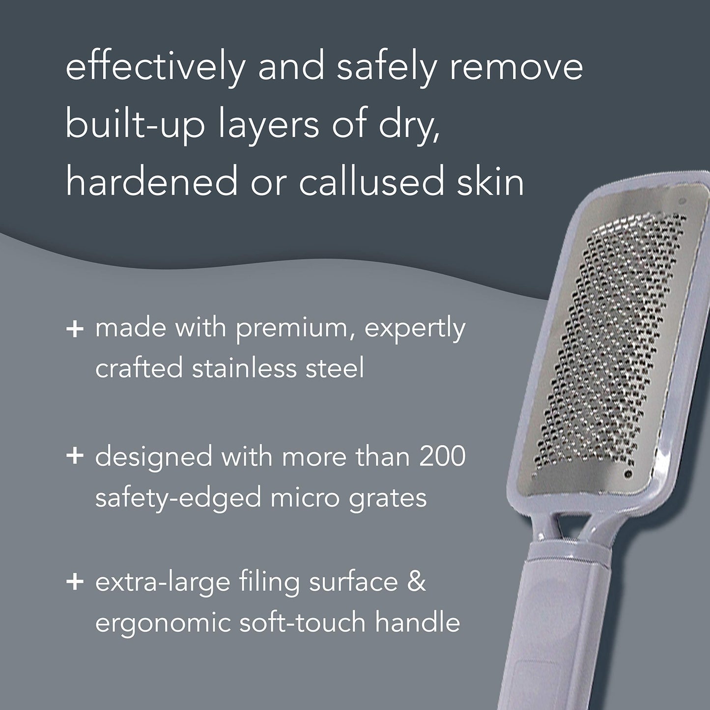 Barefoot Scientist The Gratest Professional Micro-Grated XL Rasp, Remove Hard Skin and Calluses, Relieve Dry, Cracked Heels