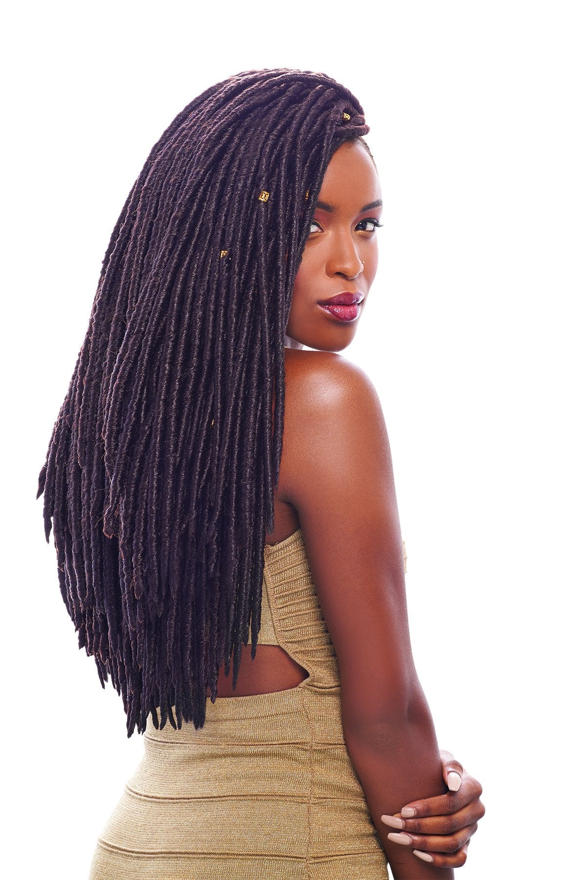 Janet Collection Synthetic Crochet Braiding Hair 2X MAMBO FAUX LOCS 18" (1B Off Black)