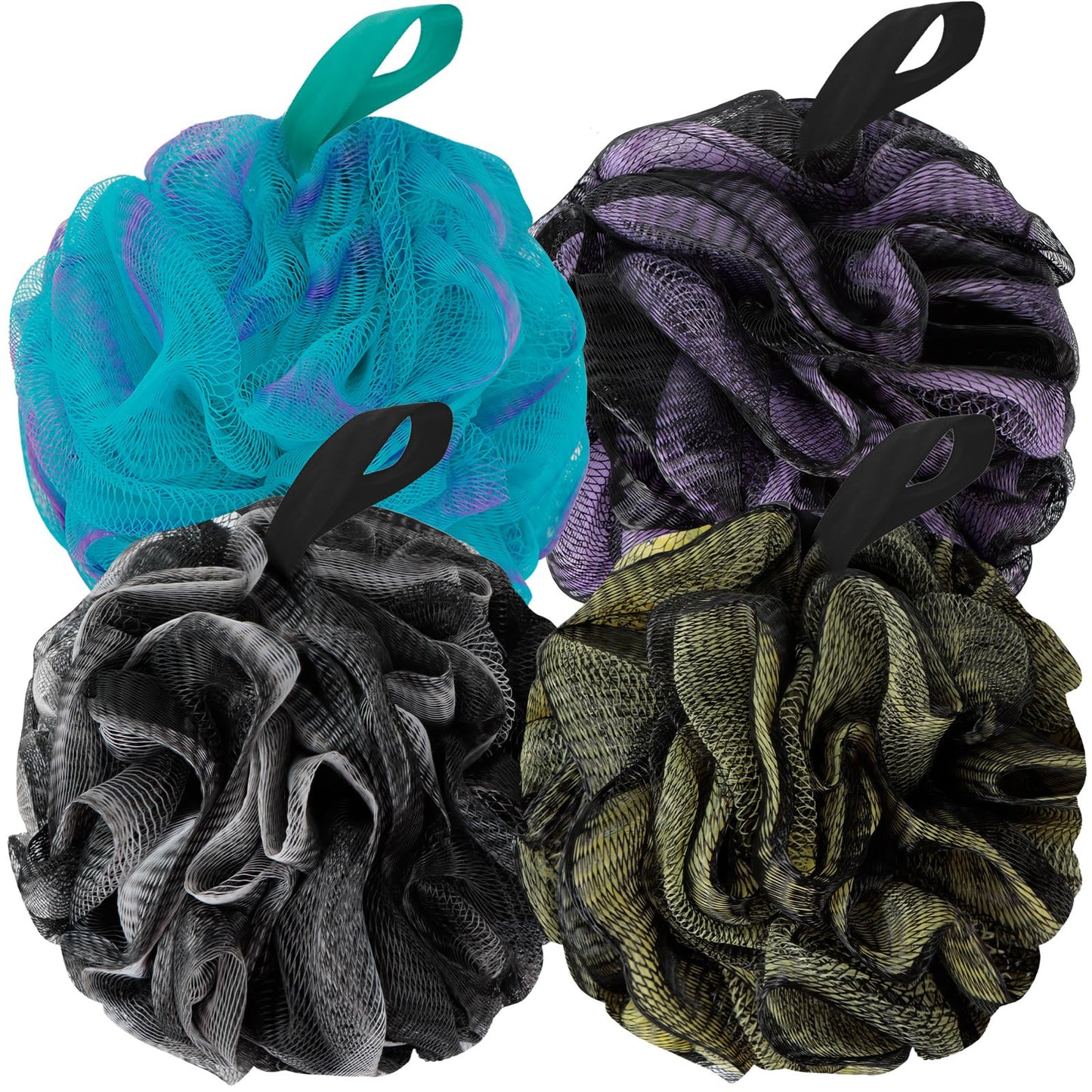 BCKENEY Bath Loofah Shower Sponge Body Back Scrubber Soft Mesh Shower Puffs Exfoliating Loofa for Women & Men Bath Accessories Cleaning Tool (Pack Beauty and Personal Care BCKENEY Default Title