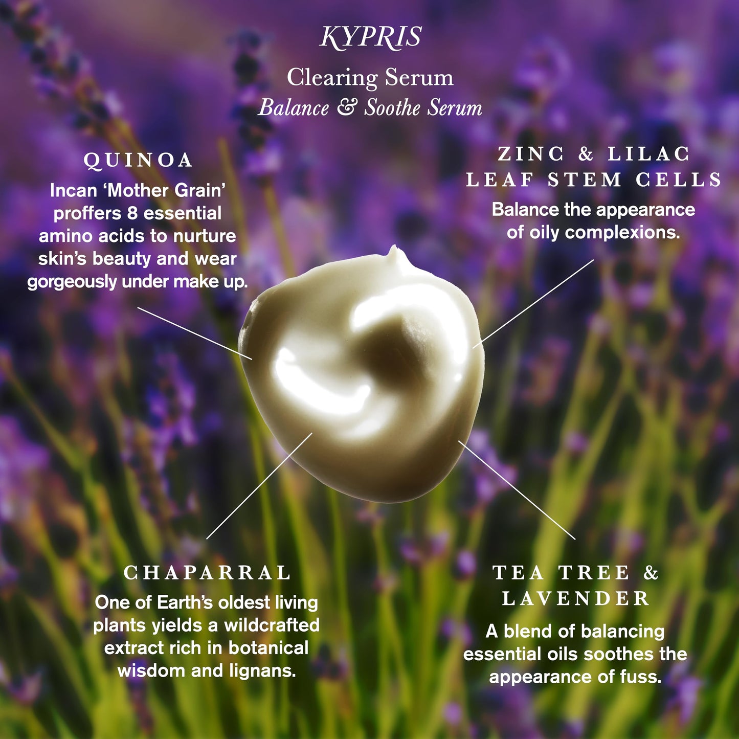 KYPRIS, Clearing Serum - Balance & Soothe Facial Serum, Zinc PCA & Sweet Iris Stem Cells (1.59 fl oz / 47 ml)