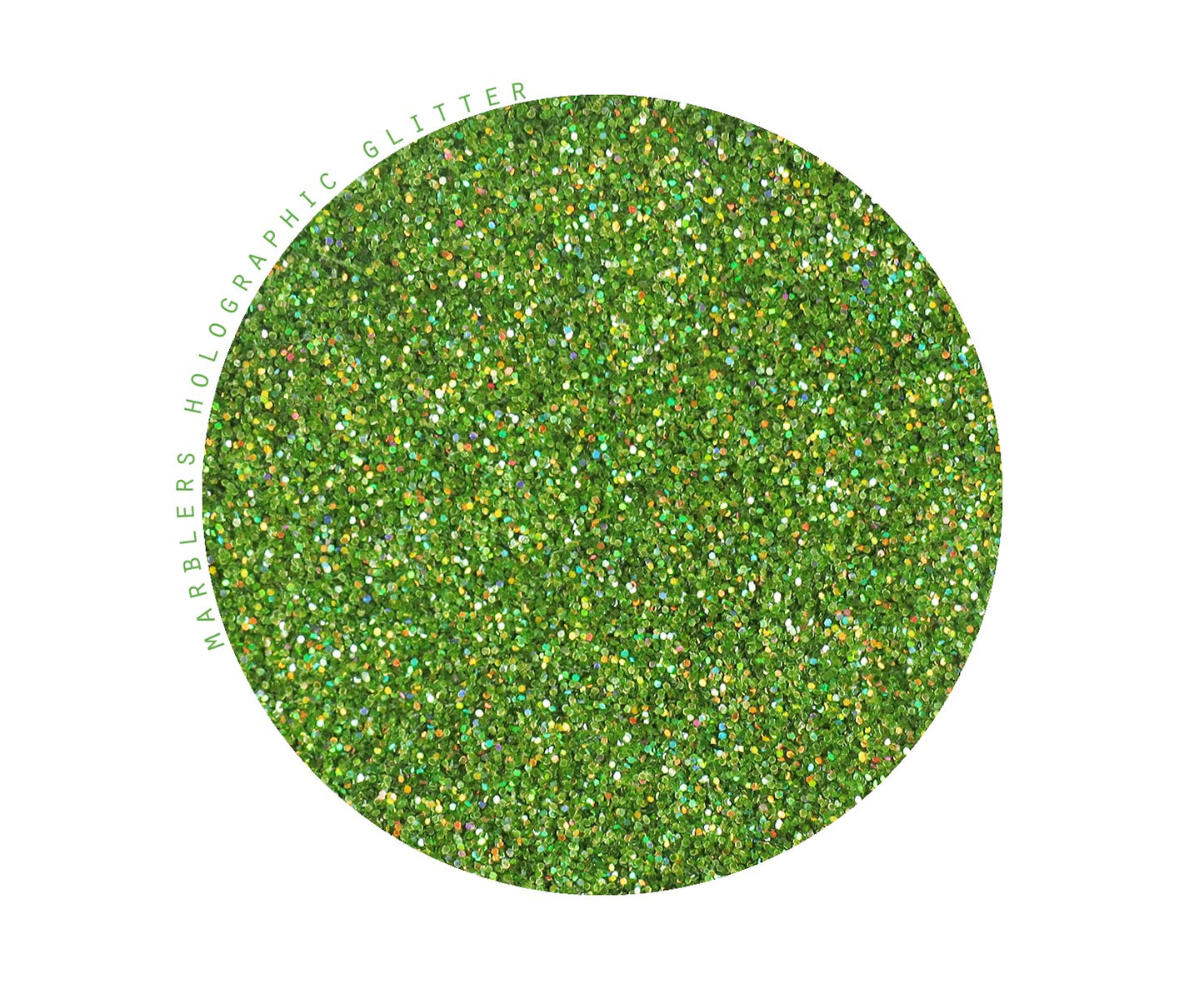 MARBLERS Holographic Face & Body Glitter [Holo Apple Green] 0.18oz (5g) | Fine | Non-Toxic | Cruelty-Free | Festival, Rave & Party Makeup | Eye, Hair